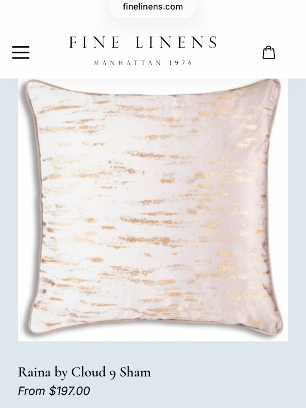Raina by Cloud 9 Sham